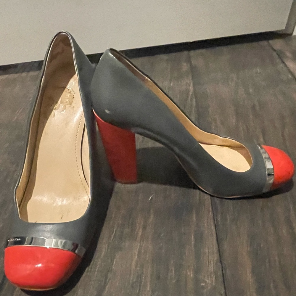 Calvin Klein retro mod heels.   Size 7
